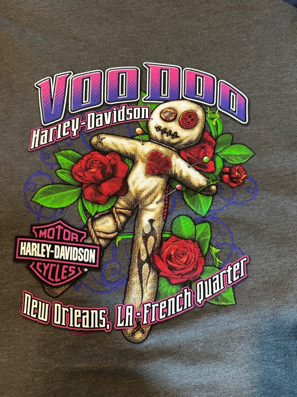 Harley-Davidson Gray Zip-Up Voodoo New Orleans Sweatshirt
